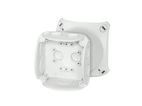 Hensel Abzweigdose IP66 93 x 93 x 62 mm - Montage: Aufputz - E-Nr.: 152070323 - Typ: Abzweigdose - Anzahl Einführungen: 7 × - Einführung Typ: Ausbrechbar - Breite: 93 mm