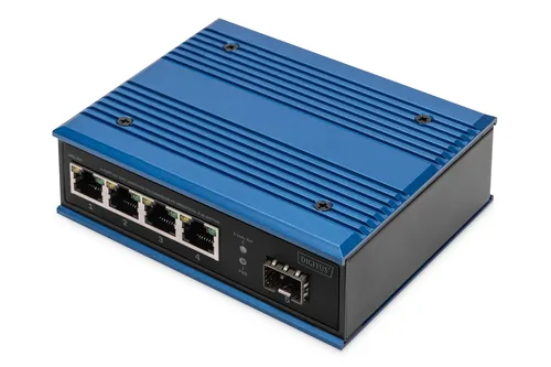 Digitus DN-651135 commutateur réseau Non-géré Gigabit Ethernet (10/100/1000) Connexion Ethernet, supportant l'alimentation via ce port (PoE) Noir, Bleu
