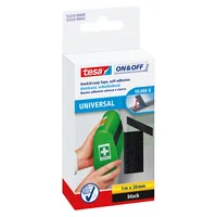 tesa ONOFF Universal Klettband schwarz 1m 20mm