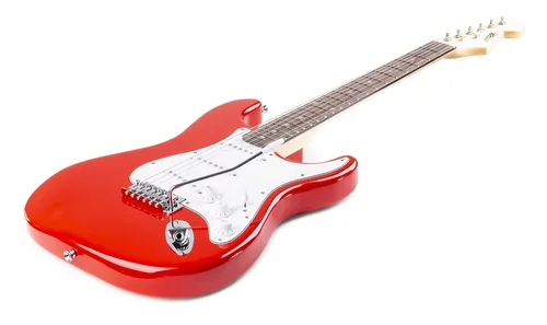 MAX E-Gitarre GigKit Rot - Gitarrenkoffer / Gigbag: Gigbag - Hals: Sperrholz - Tonabnehmerbestückung: Keine Angabe - Gitarrensteg: Keine Angabe - Leistung AMP: 0 W - Set: Ja