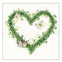 Braun + Company Papierservietten Green Dream 33 cm x 33 cm, 20 Stück - Material: Papier - Grösse: 33 cm x 33 cm - Produkttyp: Papierservietten - Motiv: Herz - Detailfarbe: Grün - Anzahl Lagen: 3