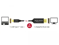 DeLOCK 83709 USB graphics adapter 3840 x 2160 pixels Black