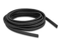 DeLOCK Plastic cable protection conduit in oval shape flexible 13.6 x 6.3 mm - length 5 m black