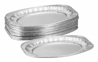 relaxdays Einweg-Servierplatte 25 Stück - Produkttyp: Einweg-Servierplatte - Materialtyp: Metall - Material: Aluminium - Detailfarbe: Silber - Verpackungseinheit: 25 Stück