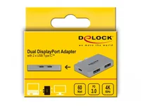 Delock Dual DisplayPort Adapter mit 4K 60 Hz und PD 3.0 für MacBook