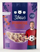 3Bears Porridge dreierlei Beere 400 g - Produkttyp: Cerealien ohne Schokolade - Nährwertangabe pro: 100 g - Energiegehalt (in kj): 1483 KJ - Energiegehalt (in kcal): 352 Kcal - Fett: 5 g - Gesättigte Fettsäuren: 1 g