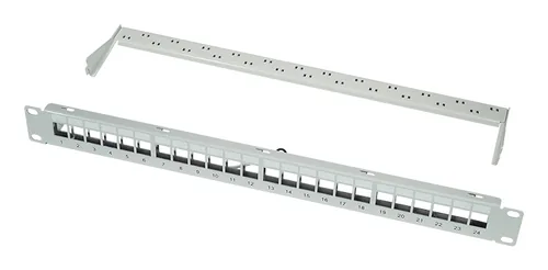 Logilink Keystone Panel 1HE, 24 Port, geschirmt, grau