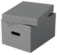 Esselte Aufbewahrungsbox Home M Mittel 3 Stueck Weiss file storage box Karton Grau