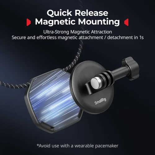 Smallrig Quick Release Nackenstütze für Action-Kameras - Detailfarbe: Schwarz