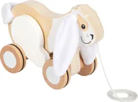 small foot Nachziehspielzeug Nachziehtier Hase mit Knisterohren - Altersempfehlung ab: 12 Monaten - Material: Gummi - Stoff - Holz - Eigenschaften: Keine Eigenschaft - Zertifikate: Keine Zertifizierung - Detailfarbe: Beige - Weiss