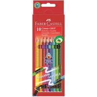 FABER-CASTELL Radierbare Farbstifte GRIP 116613 dreikant, 10 Farben