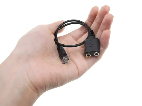 Equip Telefonkabel RJ9->2x3.5mm StBu 0.25m schwarz
