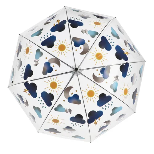 Esschert Design TP402 umbrella Transparent Fiberglass Polypropylene (PP) Full-sized Rain umbrella