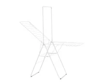 Brabantia Standtrockner HangOn mit Stange 25 m, Weiss - Leinenlänge: 25 m - Detailfarbe: Weiss - Wäscheständer Art: Standtrockner - Material: Stahl