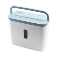 Genie Aktenvernichter 440X Weiss/Blau P4, 4 Blatt - Vernichtbare Aktentypen: Papier - Schnittart: Streifenschnitt - Sicherheitsstufe: 4 - Schnittausgabe: 4 x 38 mm - Blattkapazität: 4 Seiten - Zufuhrautomatik: Nein