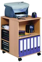 DURABLE Multifunktionswagen 74/59 3-seitig offen, 6 Böden, Braun - Detailfarbe: Braun