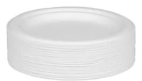 FURBER Einwegteller Ø 17.5 cm, 50 Stück, Weiss - Produkttyp: Einwegteller - Materialtyp: Pflanzliche Faser - Material: Zuckerrohrpulpe (Bagasse) - Detailfarbe: Weiss - Verpackungseinheit: 50 Stück