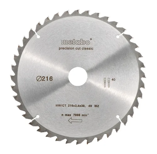 Metabo 628060000 circular saw blade 21.6 cm