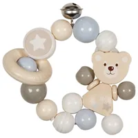 Goki Greifling Bär Elastik - Material: Holz - Metall - Alter ab: 0 Monate - Detailfarbe: Nature - Weiss - Grau - Spielzeugtyp: Greifling