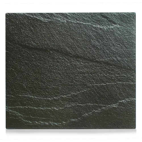 Zeller Present Herdabdeckplatte Schiefer - Material: Glas - Verpackungseinheit: 1 Stück - Detailfarbe: Schwarz