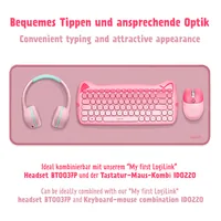 Logilink 70x30 cm XXL Schreibtischunterlage, pink