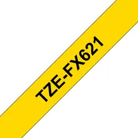Schriftbandkassette Brother 9mm gelbschwarz TZe-FX621