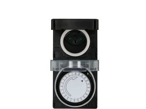 Max Hauri Zeitschaltuhr IP55 24 h Mechanisch - Montage: Zwischenstecker - Kürzeste Schaltzeit: 15 min - Anwendungsbereich: Outdoor - Indoor - Anzahl Schaltpunkte: 24 - Funktionsweise Zeitschaltuhr: Mechanisch - Funktionen: Dauerbetrieb Ein/Aus