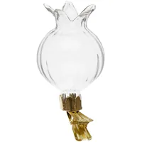 Rico Design Vase Blüte rund, 4 x 7.2 cm - Assortiert: Nein - Höhe: 7.2 cm - Detailfarbe: Transparent - Gold - Detailmaterial: Glas - Metall - Grundmaterial: Glas - Metall