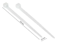 Alcasa KAB-15T36 fascetta Fascetta con inserimento in parallelo Nylon Trasparente 100 pz