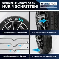 Werkthor Radzierblende Werkthor Radkappen 13 Zoll 4er Set 13 - Grösse: 13 - Detailfarbe: Schwarz - Silber