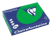 Clairefontaine Kopierpapier Trophée A4, 80 g/m², Smaragdgrün, 500 Blatt - Geeignet für Drucker: Universal - Grammatur: 80 g/m² - Papiertyp: Kopierpapier - Materialeigenschaften: Holzfrei - Verpackungseinheit: 500 Stück - Papierformat: A4