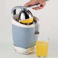 Ariete 413, Vintage Juicer, Professional Electric Juicer with Lever, 2 Cones for Large and Small Fruits, Anti-Drip Spout, Silent Motor, Professional Squeezing, Blue