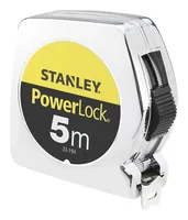 Bandmaß Powerlock, 5 Meter (gelb/chrom, 19mm, Kunststoffgehäuse)