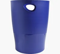 Exacompta Papierkorb Ecobin 15 l, Blau - Fassungsvermögen: 15 l - Höhe: 33.5 cm - Anzahl Behälter: 1 - Material: Polypropylen (PP) - Detailfarbe: Blau - Form: Rund