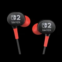 Power A Gaming-Headset Wired Earbuds für Switch 2 Schwarz/Rot - Einsatzbereich: Gaming Headset - Kabelgebunden: Ja - Trageart: In-Ear (Ohrhörer) - Trageweise: Duo / Stereo (Zwei Lautsprecher) - Anschlussart: 3 -5 mm Klinke (Klinkenstecker) - Microsoft Zer
