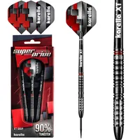 Karella Dartpfeile Steeldart SuperDrive 22g, 3 Stück – Schwarz - Nachhaltigkeit: Nicht angegeben - Dart Art: Steel Dart - Detailfarbe: Schwarz - Material: Wolfram - Gewicht: 22 g
