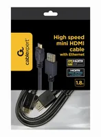 gembird High speed mini HDMI Kabel mit Netzwerkfunktion 1,8m