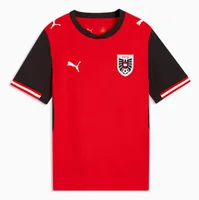 PUMA Jersey ÖFB Home Replica Jr Rot, 128 - Detailfarbe: Rot - Zielgruppe: Unisex - Altersgruppe: Kinder - Mannschaft: Nationalmannschaft - Team: Österreich - Grösse: 128