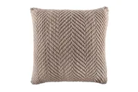 Tiseco Kissen Renee 45 x 45 cm, Taupe - Breite: 45 cm - Detailfarbe: Taupe - Nachhaltigkeit: Nicht angegeben - Bezug abnehmbar: Nein - Mit Bezug: Ja - Produkttyp: Kissen mit Füllung