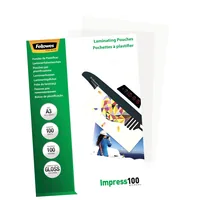 Fellowes Laminierfolie A3, 100 µm, 100 Stück, Glänzend - Mediengewicht: 100 µm - Folien Anwendungsbereich: Heisslamination - Folien Effekt: Glänzend - Papierformat: A3 - Zubehörtyp: Laminierfolie