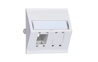 R&M Netzwerkdose EDIZIOdue 60 x 60, 2 Port leer Kombi ws Cat 5 6 - Detailfarbe: Weiss - Montage: Unterputz - E-Nr.: 0 - Serie: EDIZIOdue - Schirmung: Nein - Schnittstellen: R&M freenet - 2x RJ-45