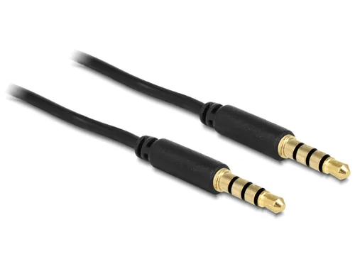 DELOCK Klinkekabel 3,5mm -> 3,5mm StSt 2.00m 4Pin schwarz