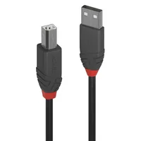 LINDY USB 2.0 Kabel Typ AB Anthra Line MM 1m