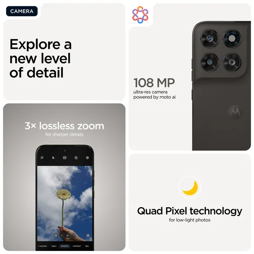 Motorola moto g77 17,3 cm (6.8") Double SIM hybride Android 16.0 5G USB Type-C 8 Go 256 Go 5200 mAh Noir