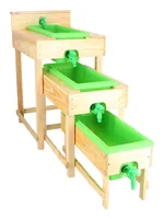 Esschert Design Wassertisch-Set Holz, 3-teilig - Altersempfehlung ab: 3 Jahren - Detailfarbe: Grün - Nachhaltigkeit: Nicht angegeben