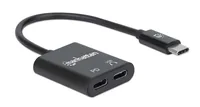 Manhattan 153348 replicatore di porte e docking station per notebook Nero