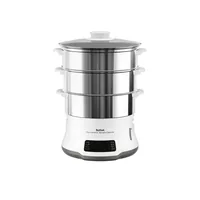 Tefal Convenient Series Deluxe VC502D cuiseur vapeur 3 Nombre de paniers Comptoir 900 W Acier inoxydable, Blanc