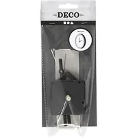 Creativ Company Uhrwerk Schwarz, max. Plattenstärke: 6 mm - Selbstklebend: Nein - Verpackungseinheit: 1 Stück - Detailfarbe: Schwarz - Produkttyp Kleinteile: Mechanisches Uhrwerk - Uhrzeiger