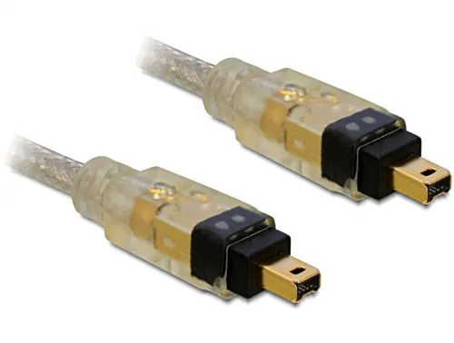 Delock FireWire-Kabel 400Mbps 4Pin-4Pin 2 m - Datenanschluss Seite A: Firewire 400 4Pin - Kabeltyp: Anschlusskabel - Datenanschluss Seite B: Firewire 400 4Pin - Kabellänge: 2 m