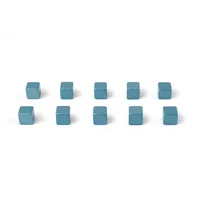 Trendform Haftmagnet Kubiq 10er Set , Blau - Detailfarbe: Blau - Verpackungseinheit: 10 Stück - Haftkraft: Stark haftend